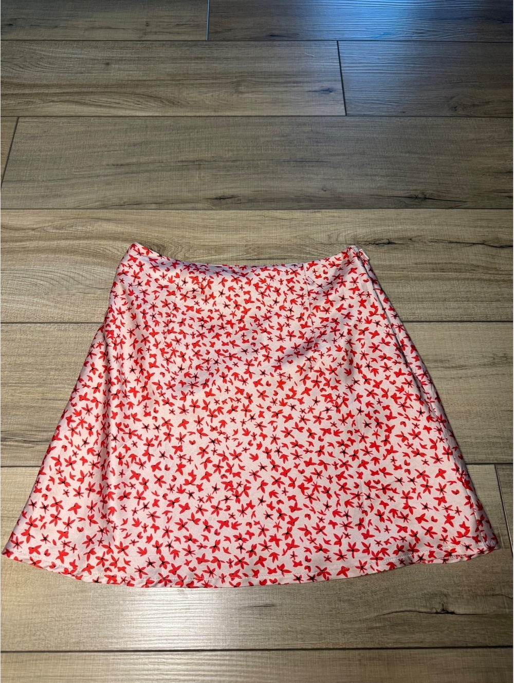 Princess Polly Floral Mini Skirt Size 2 Pink Red Y2K A-Line Summer